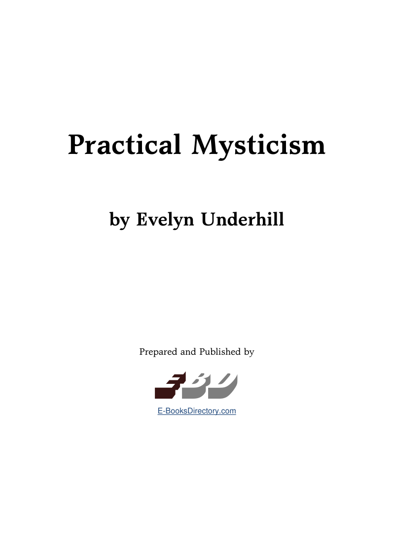 Evelyn Underhill - Practical Mysticism cover