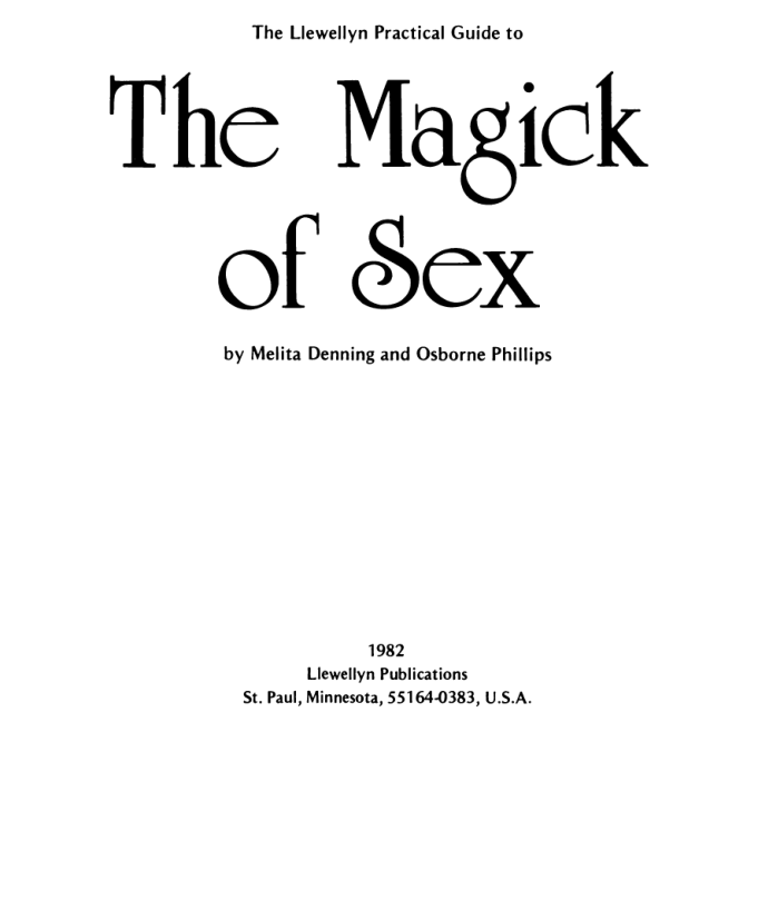The Magick of Sex cover