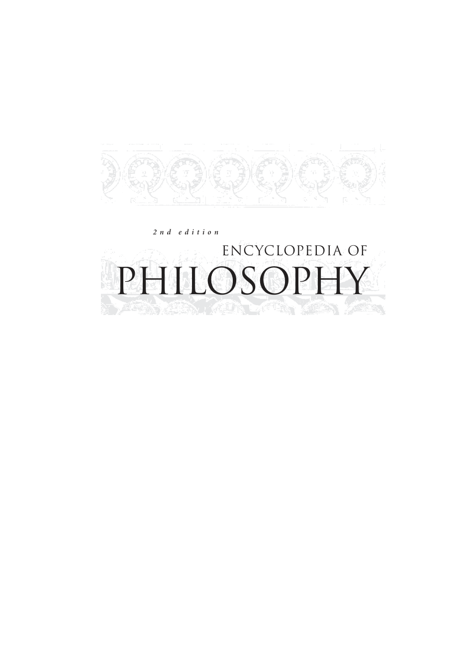 Encyclopedia of Philosophy Vol 4 (Gadamer–Just War Theory) cover