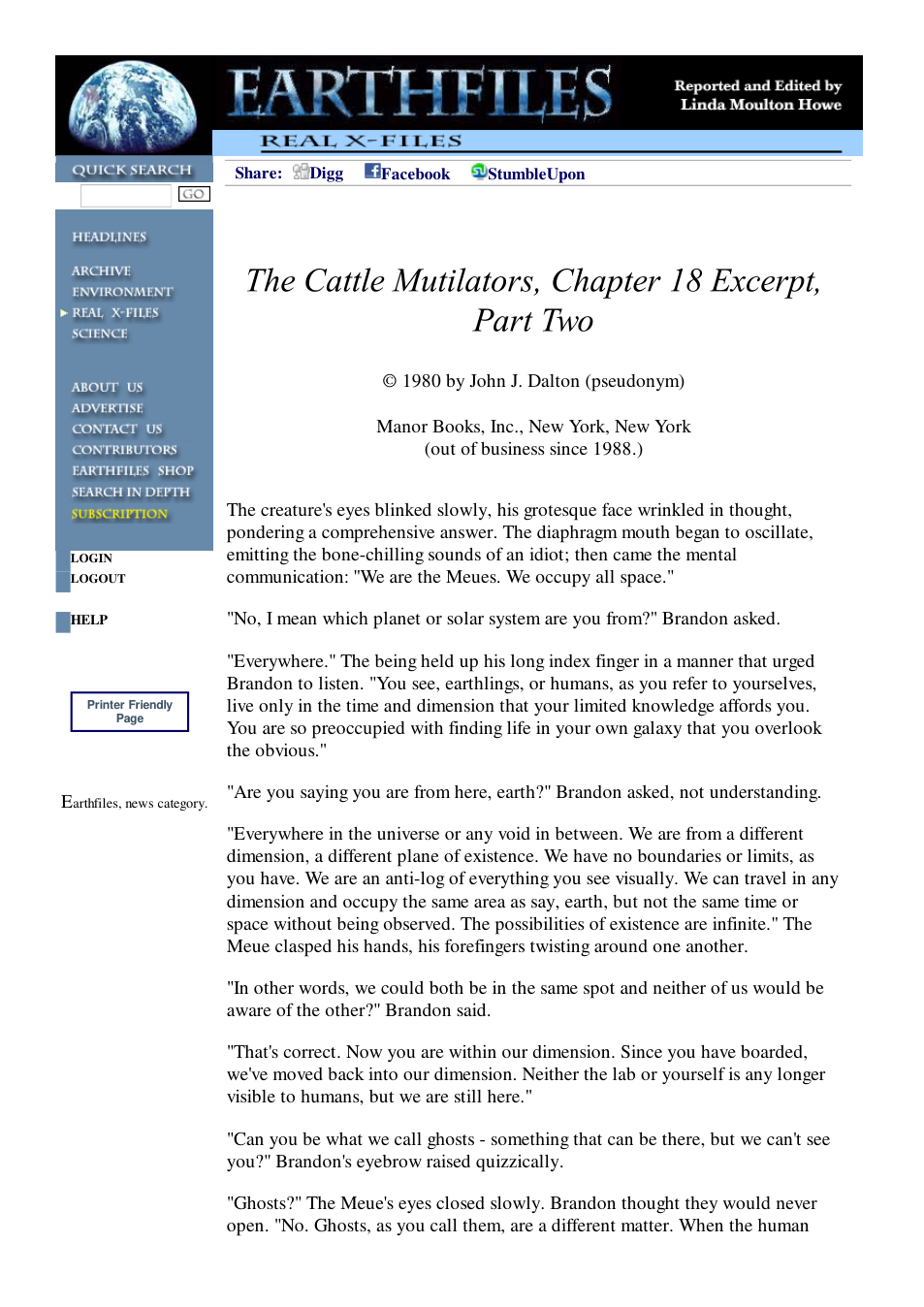 05 18 2003 The Cattle Mutilators, Chapter 18 Excerpt, Part Two cover