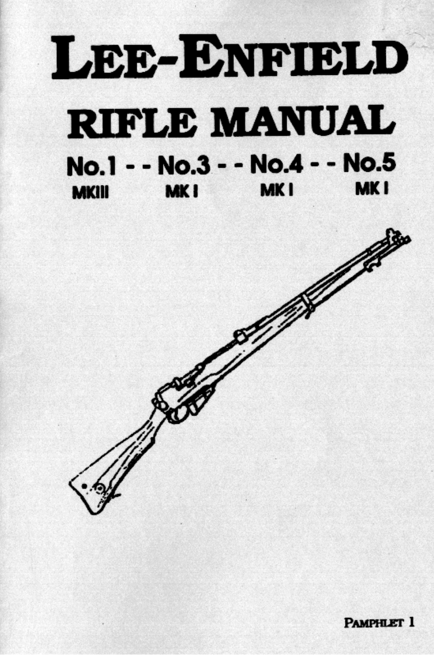 WWII - British Lee Enfield Rifles Operators Manual 11 pages cover