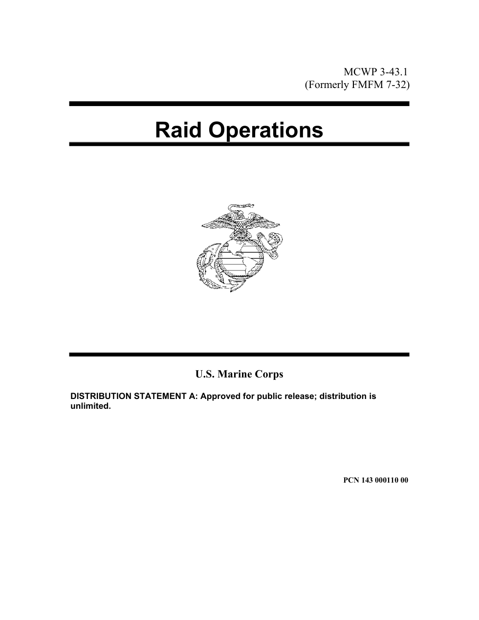 MCWP 3-43.1 Raid Operations cover