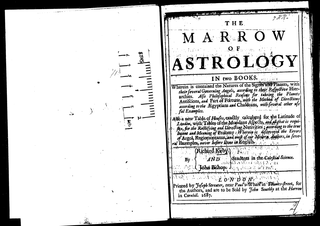 Kirby, Richard - 1687 - The Marrow of Astrology cover