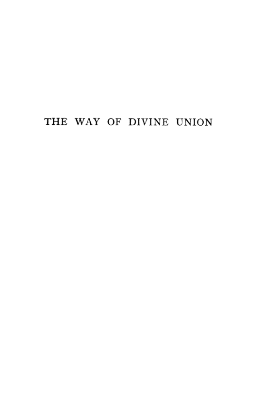 Arthur Edward Waite - The Way of Divine Union cover
