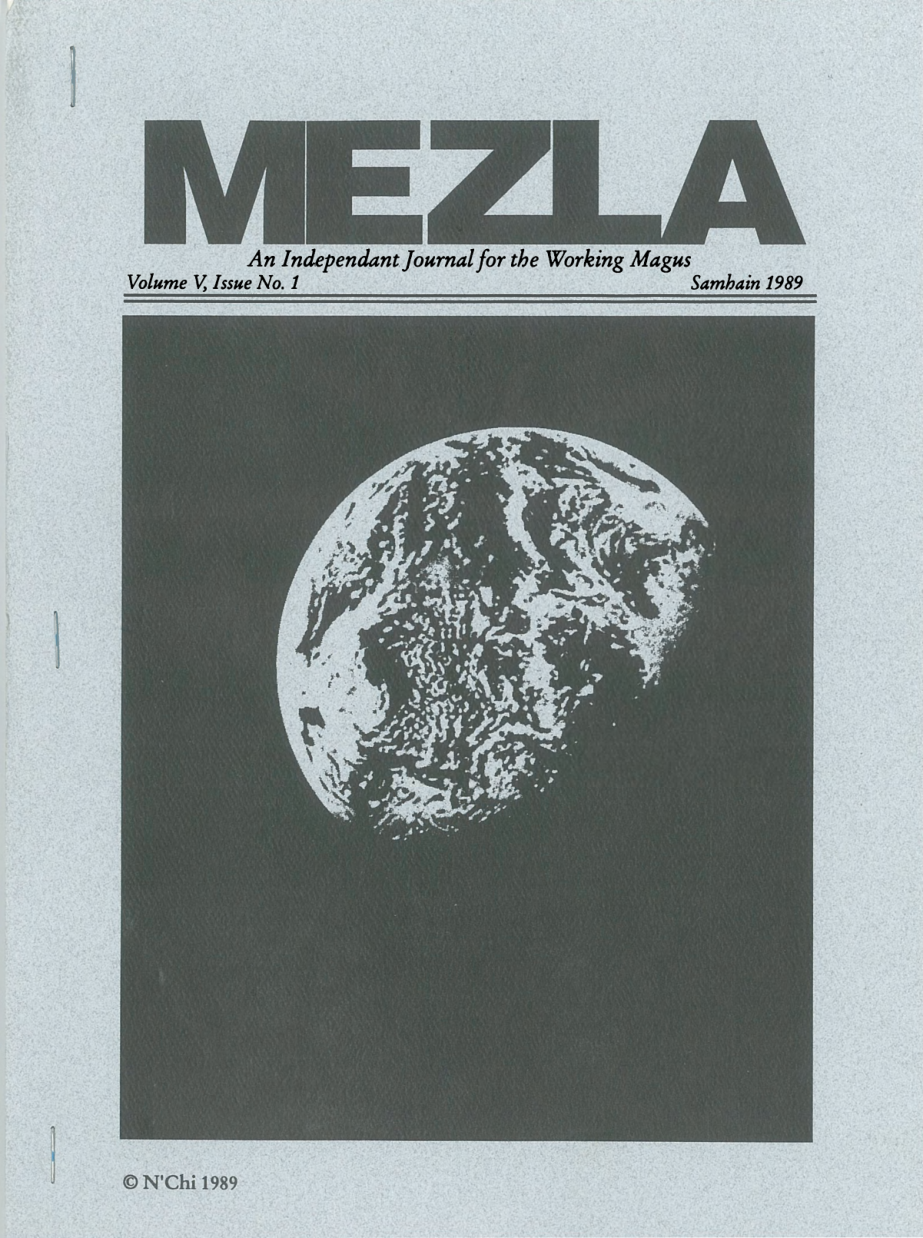 [Vol. V,No.1] Mezla - Samhain 1989 cover