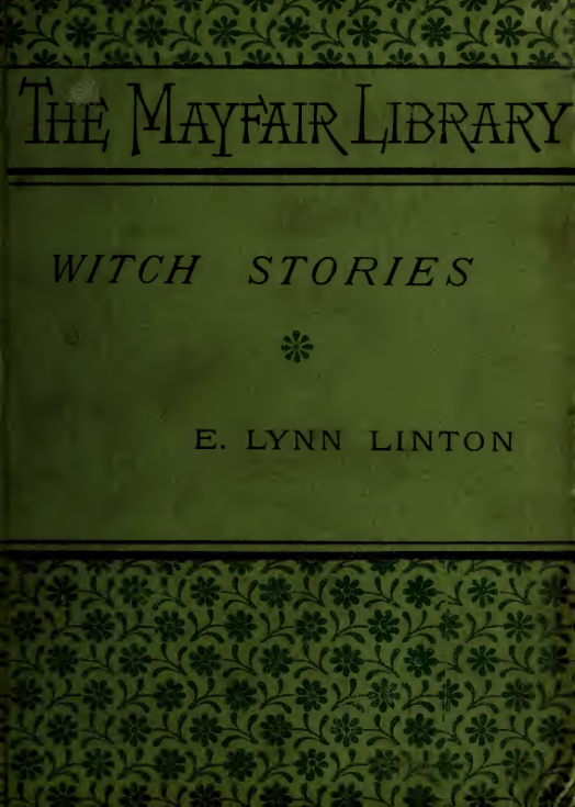 Witch Stories - E L Linton (1883) cover