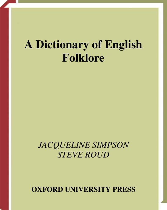 A Dictionary of English Folklore cover