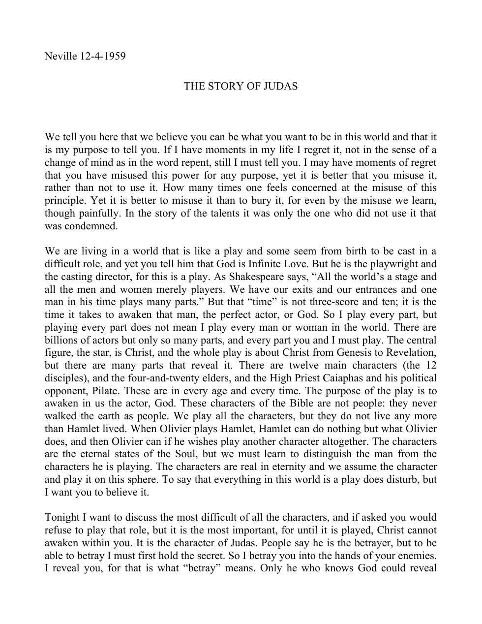 1959.12.04, The Story Of Judas cover