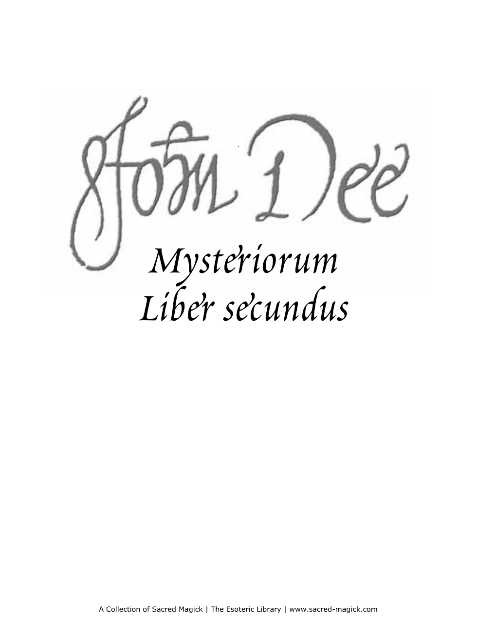 Liber Secundus cover