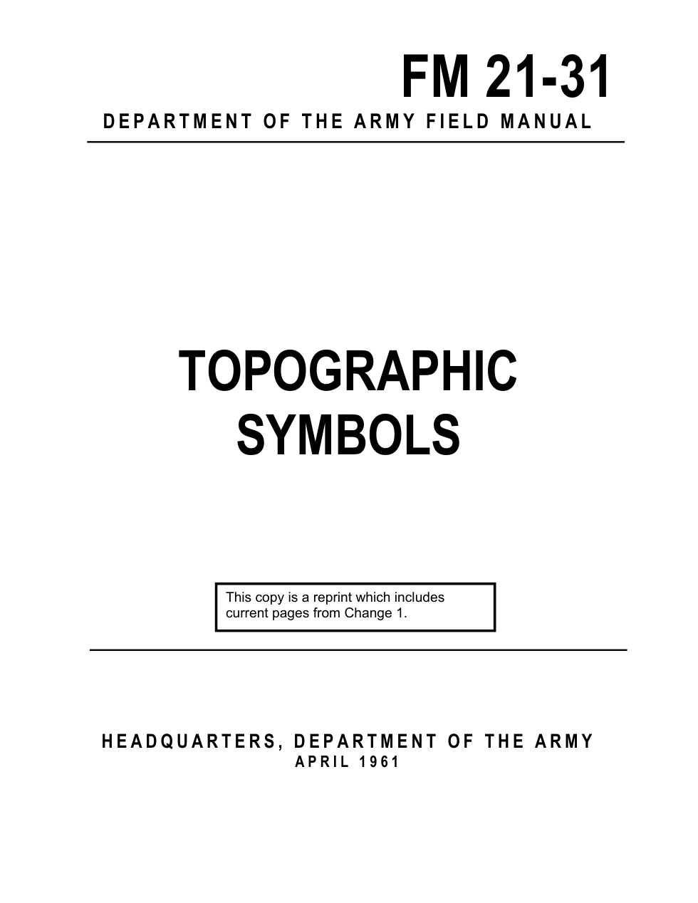 ARMY Vietnam - Topographic Symbols 1964 149 pages cover