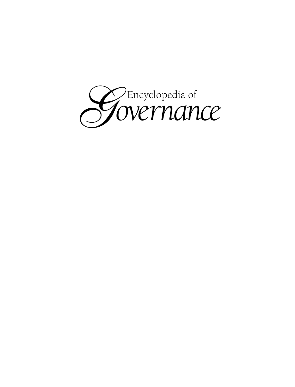 Encyclopedia of Governance cover