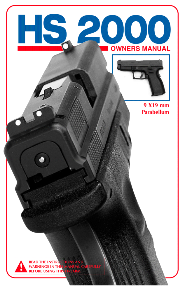 HS 2000 9x19mm Parabellum Pistol 36 pages cover