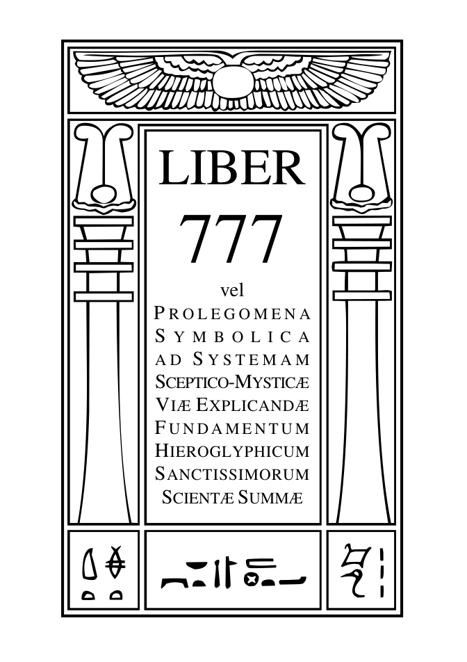 Aleister Crowley - Liber 777 cover