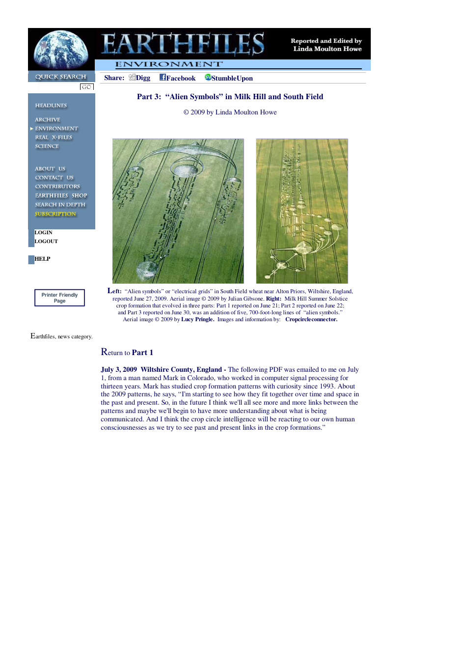 07 03 2009 Part 3 Alien Symbols in Milk Hill and South Field cover