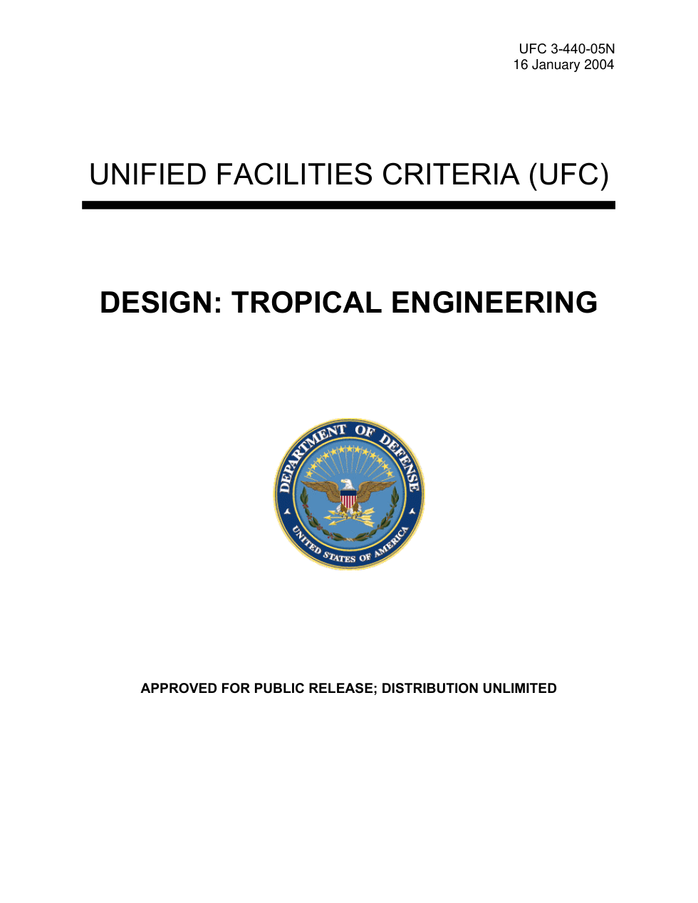 USDOD Tropical Engineering 2004 92 pages cover