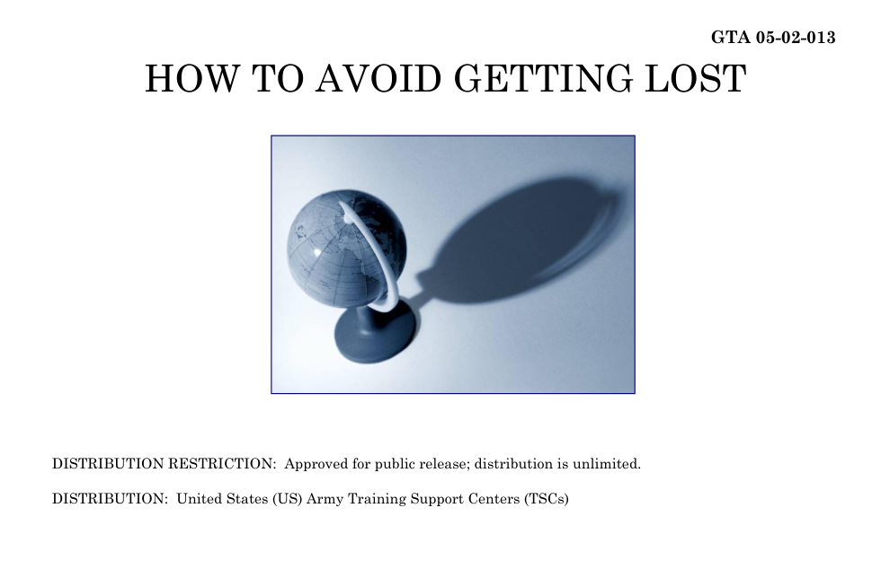 ARMY Orienteering - How to avoid getting lost 23 pages cover