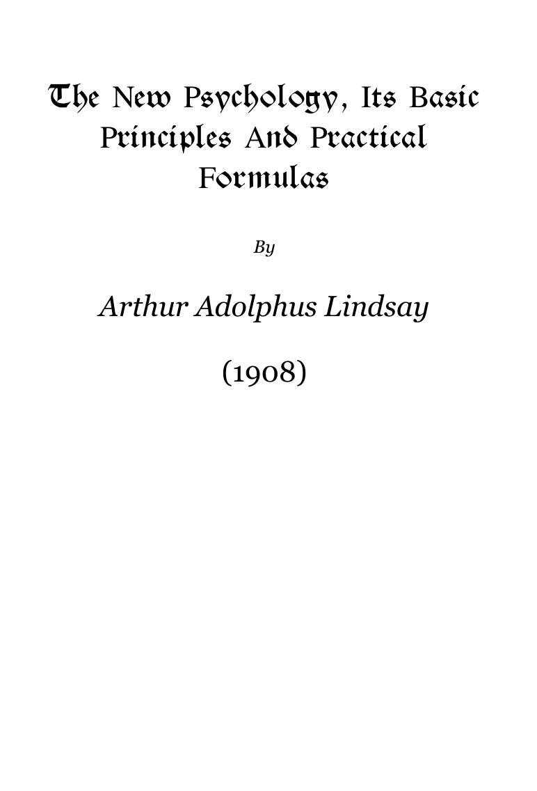 The New Psychology - A Adolphus Lindsay cover
