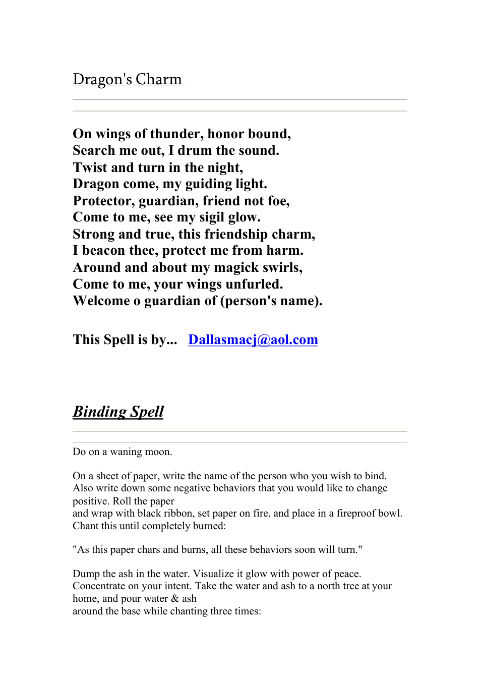 Spells (from www.spellsandmagic.com) cover