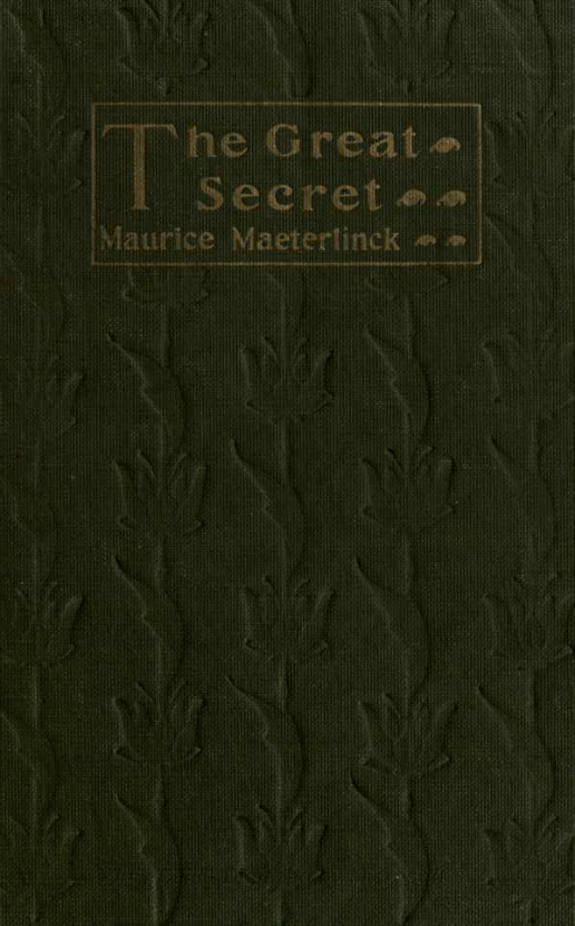 The Great Secret - M Maeterlinek cover