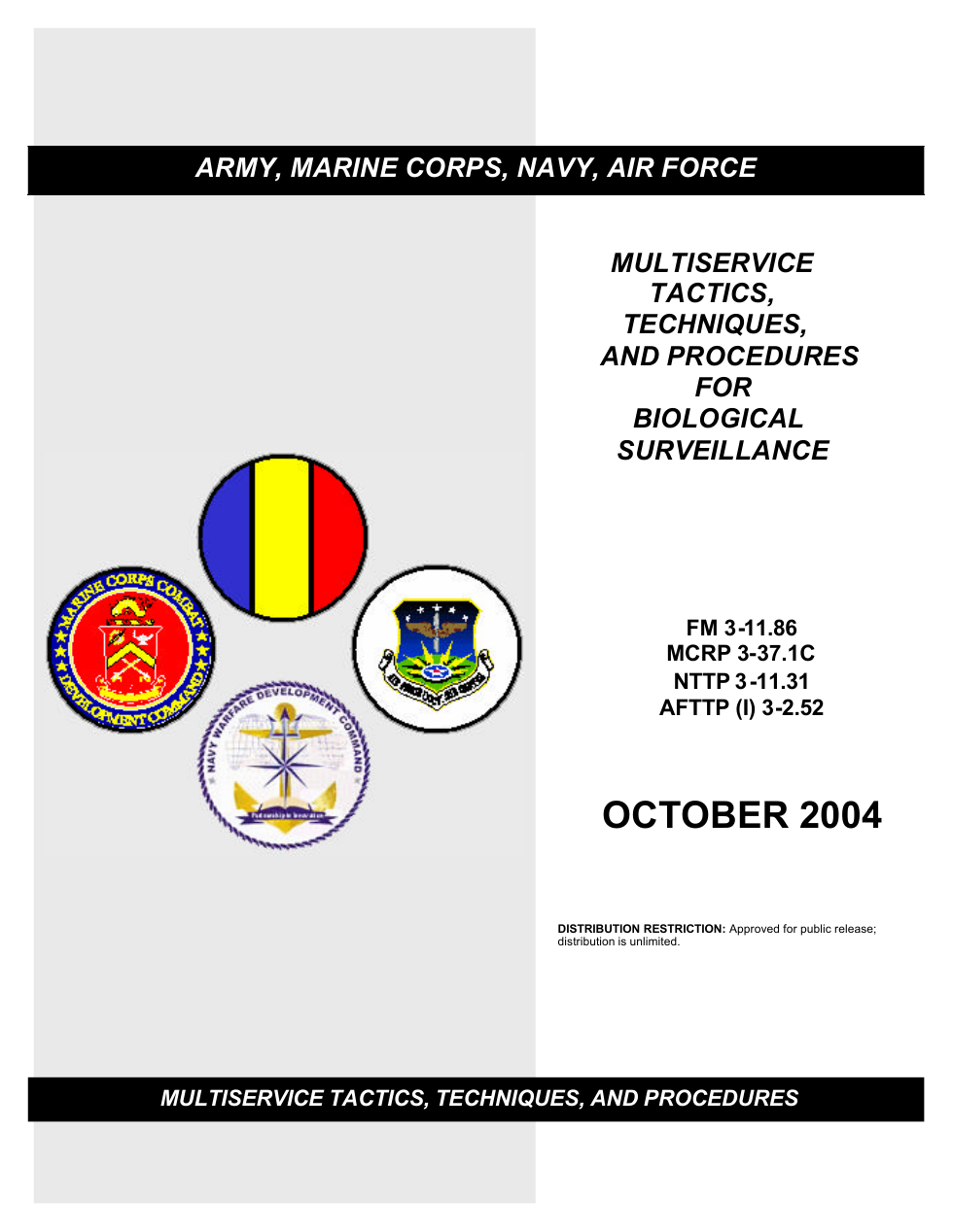 MCRP 3-37.1C Multiservice Tactics, Techniques, and Procedures for Biological Surveillance cover