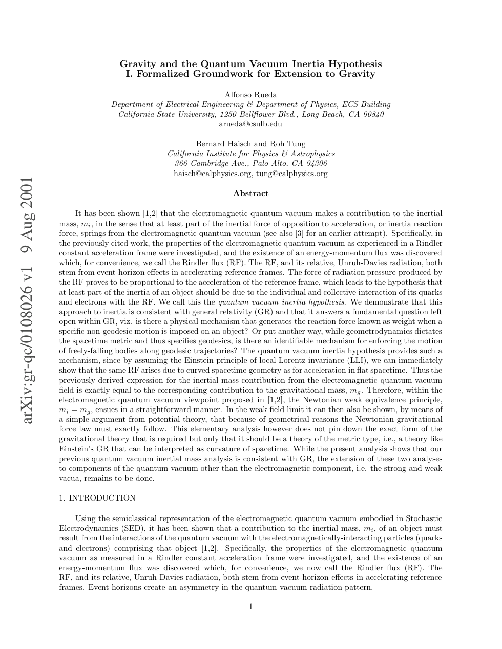 Gravity And The Quantum Vacuum Inertia Hypothesis cover