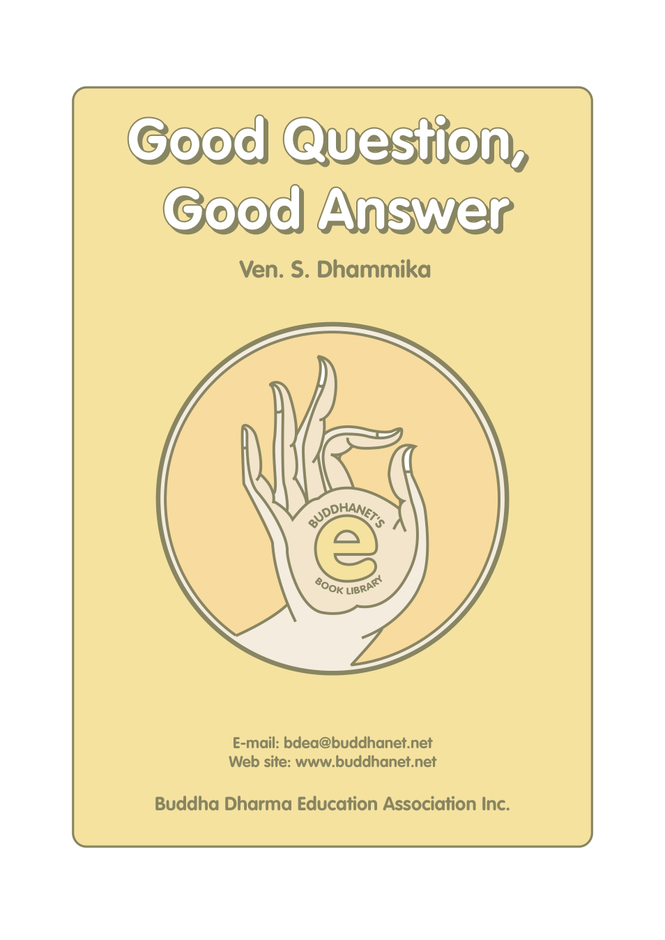 Good Question, Good Answer cover