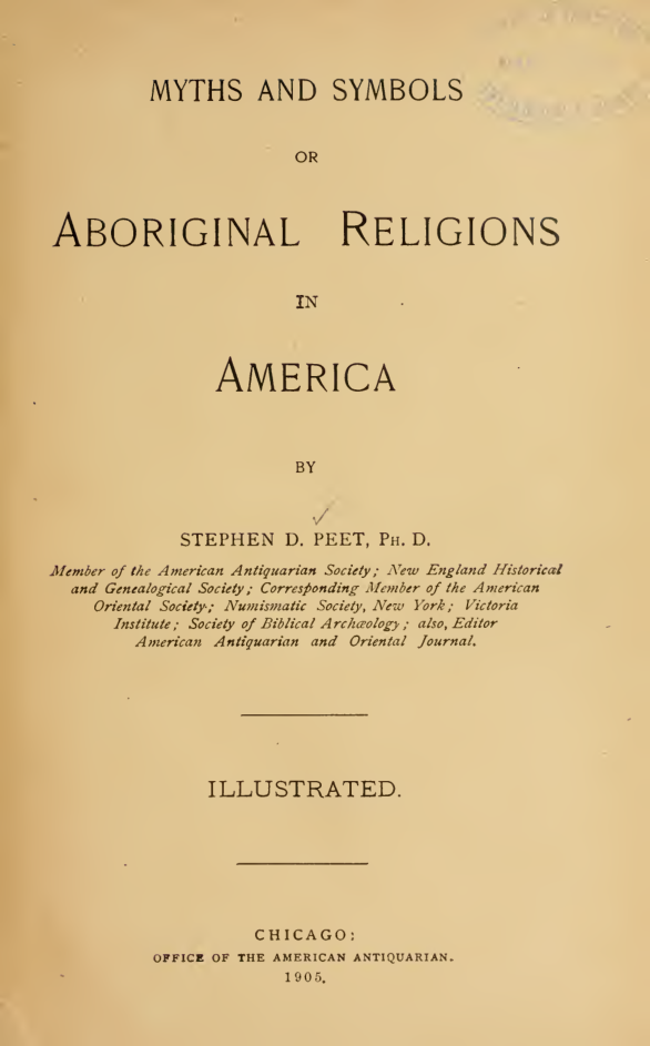 Aboriginal Religions In America - S Peet cover