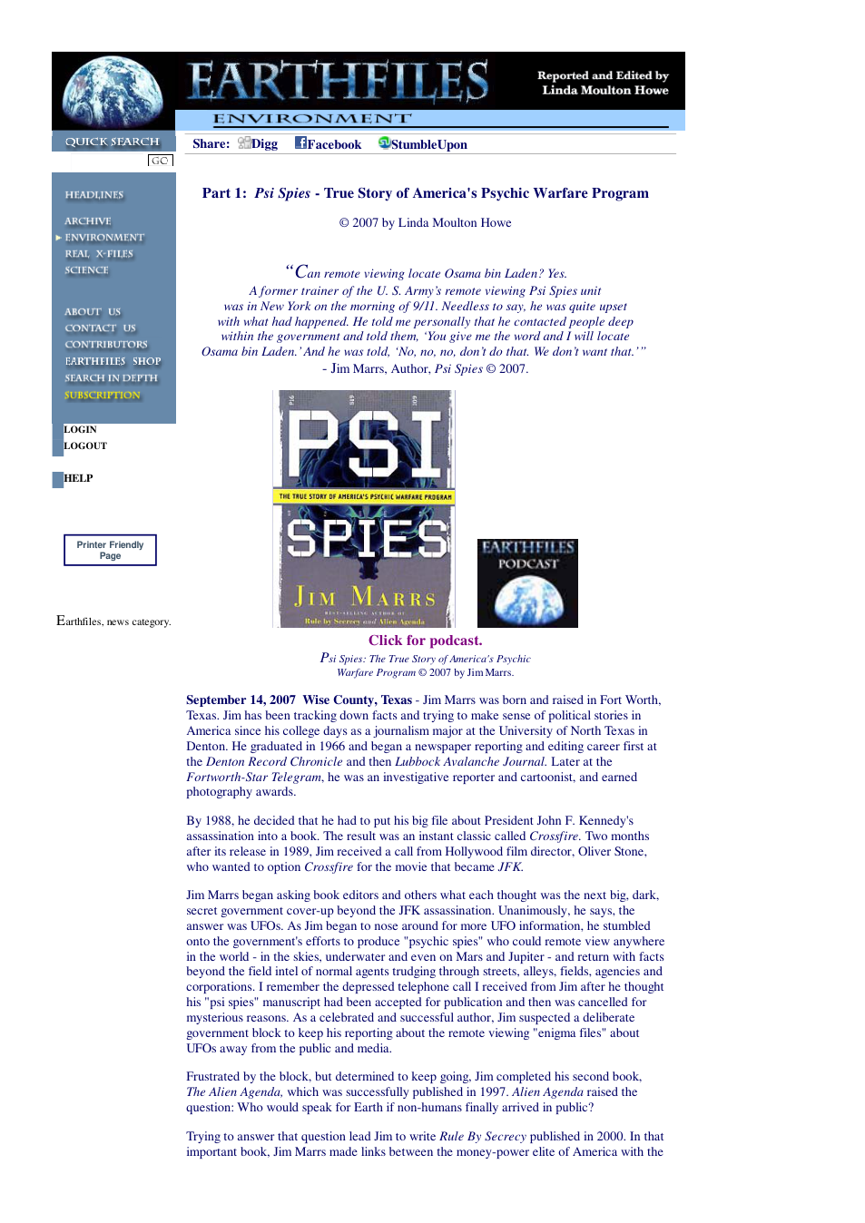 09 14 2007 Part 1 Psi Spies - True Story of America's Psychic Warfare Program cover