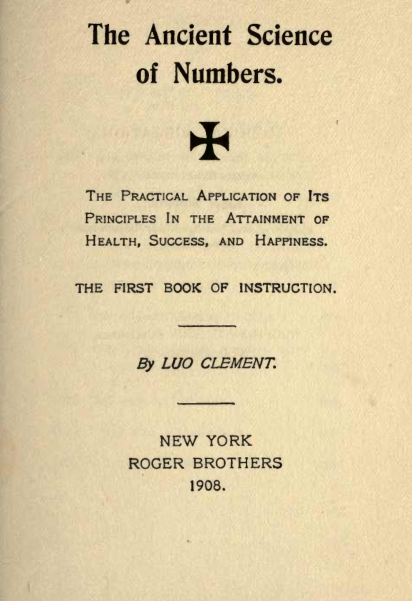 The Ancient Science Of Numbers - O Clement cover