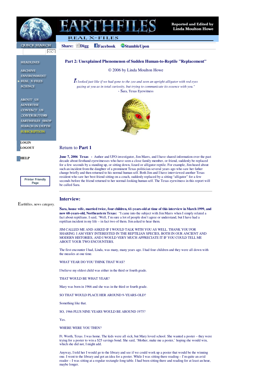 06 08 2006 Part 2 Unexplained Phenomenon of Sudden Human-to-Reptile Replacement cover