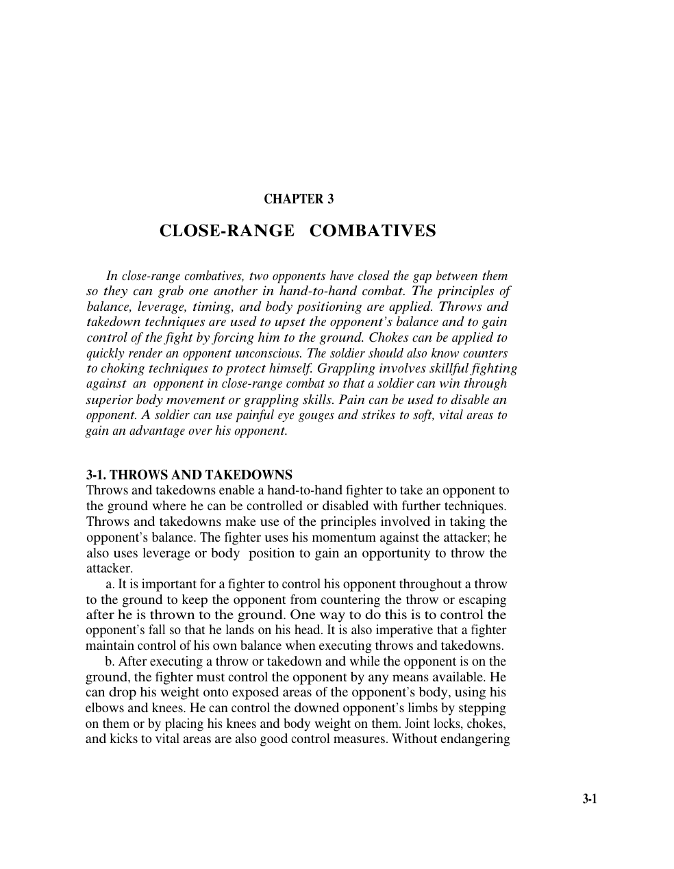 ARMY Close Combatives - Chapter 3 of FM 21-150 32p. cover