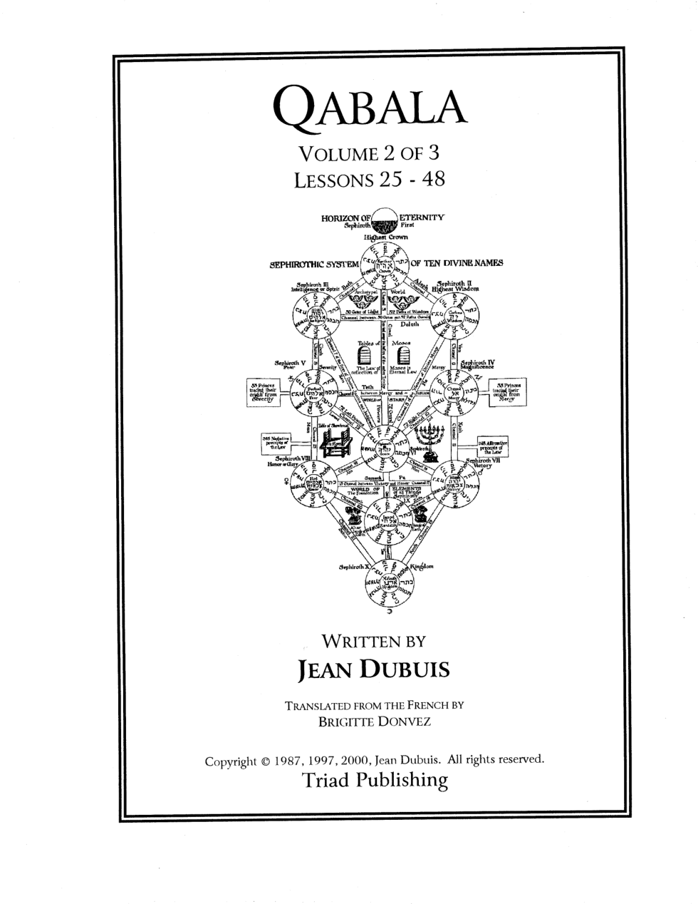 Jean Dubuis - Qabala Vol 2 cover