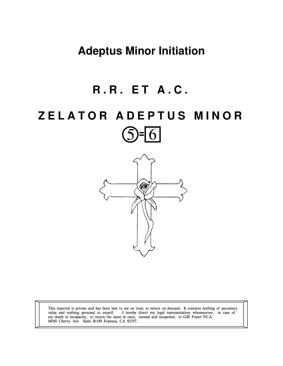 5 Zelator Adeptus Minor cover