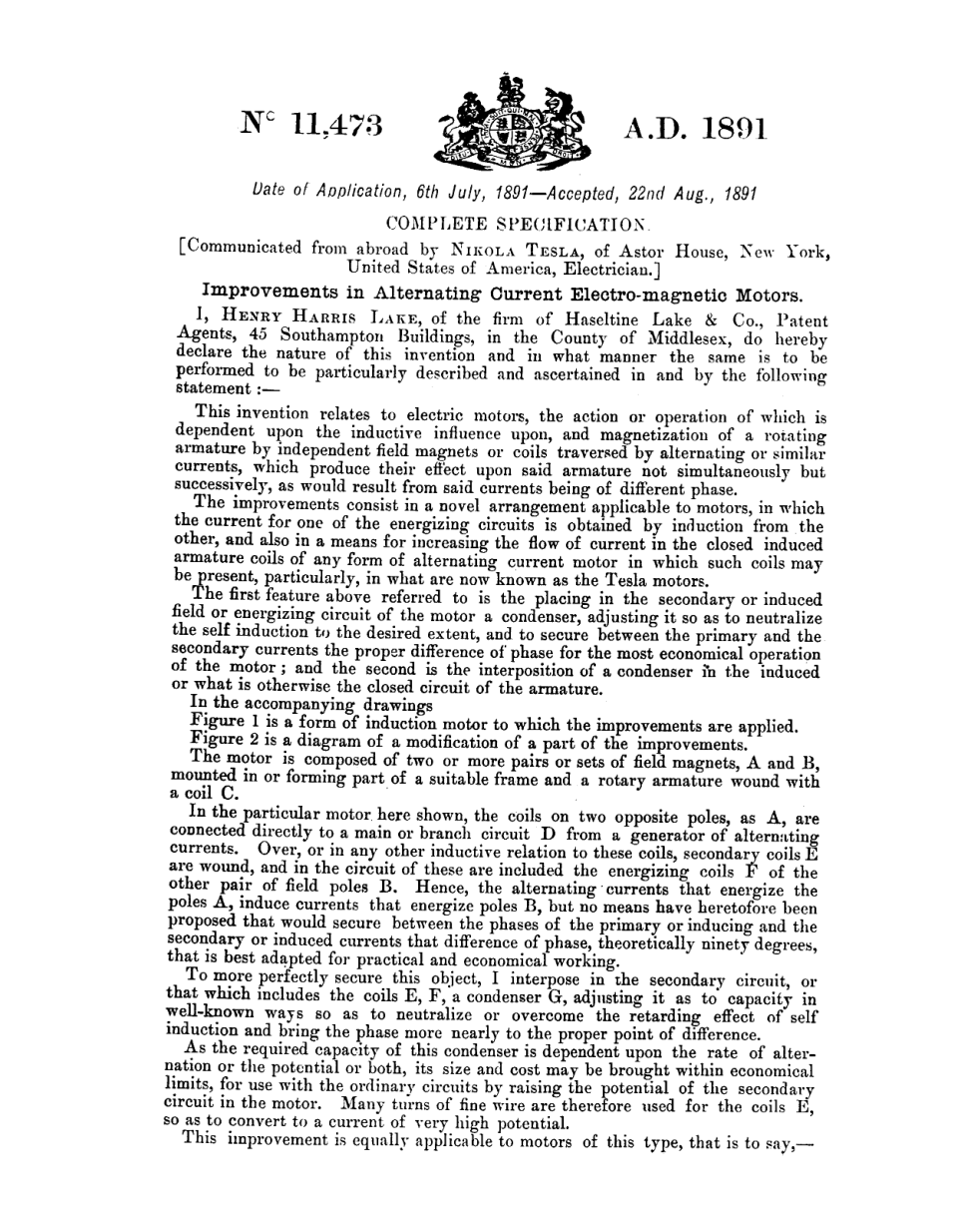 Tesla Patents - B11473 cover