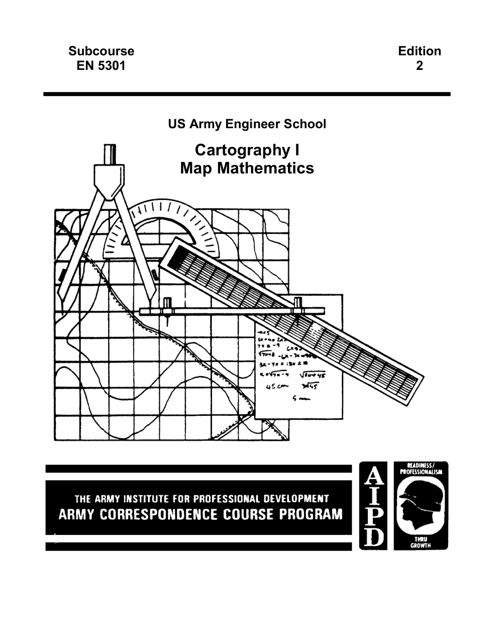 ARMY Engineer - Cartography I (Map Mathematics) 183 pages cover