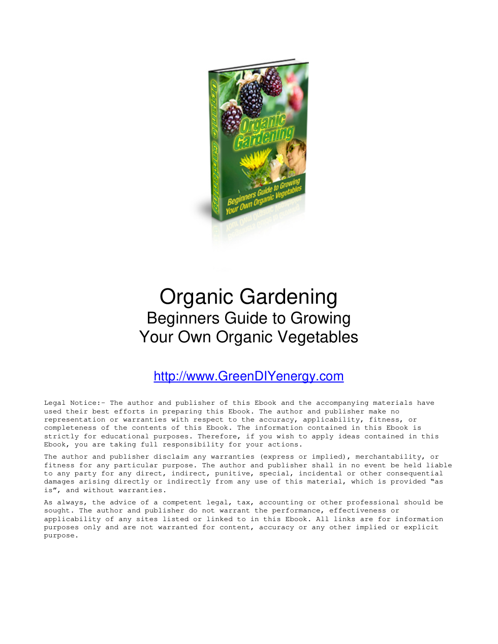 Organic Gardening cover