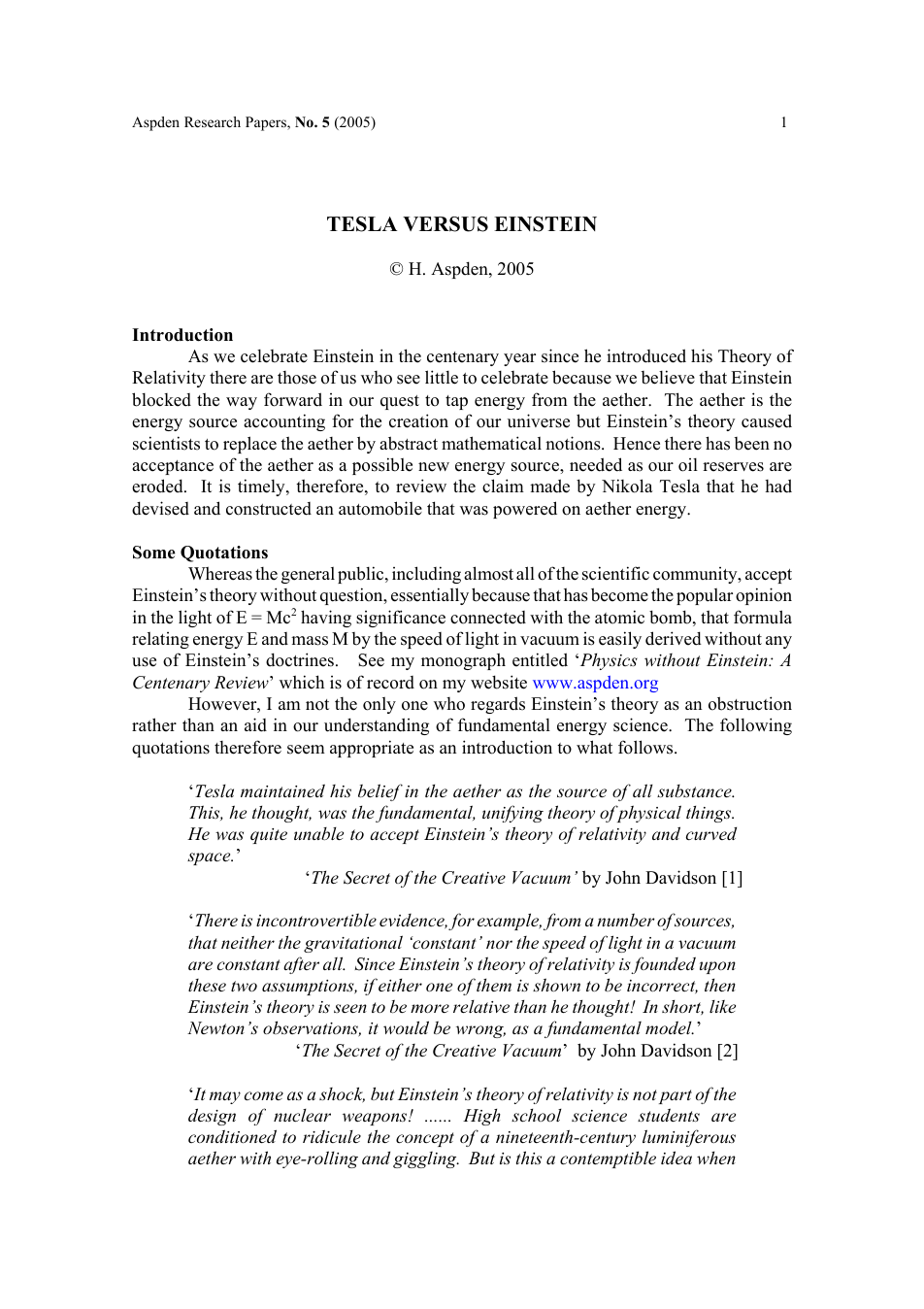 Tesla Versus Einstein cover
