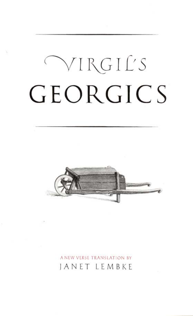 Virgil - Georgics [trans. Lembke] (Yale, 2005) cover