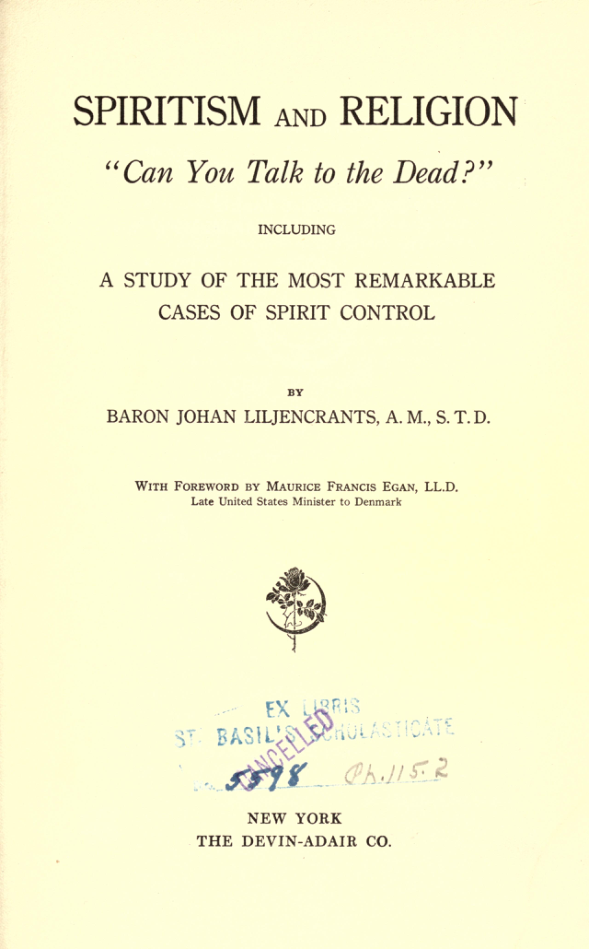 Spiritism & Religion - J Liljencrants cover