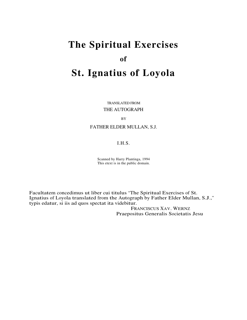 Exercises of Loyola cover