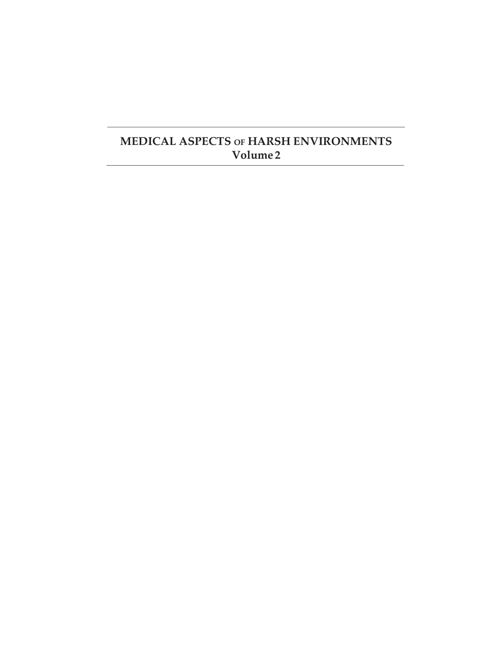 ARMY Medical - Aspects of Harsh Environ. Vol2 2001, 611p. cover