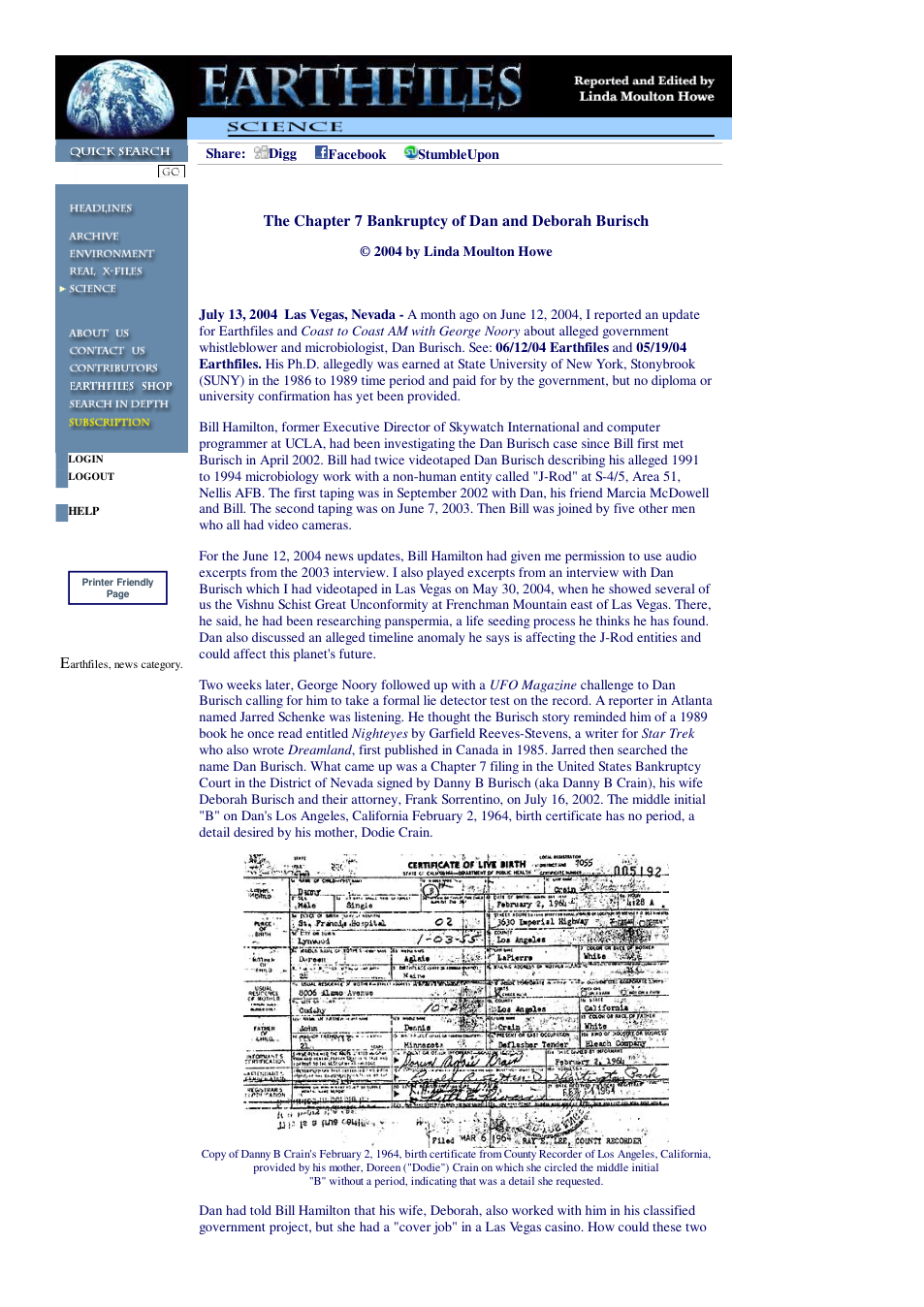 07 13 2004 The Chapter 7 Bankruptcy of Dan and Deborah Burisch cover