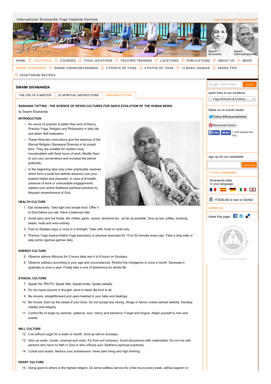 03 Sivananda Yoga Vedanta Centres Swami Sivananda cover