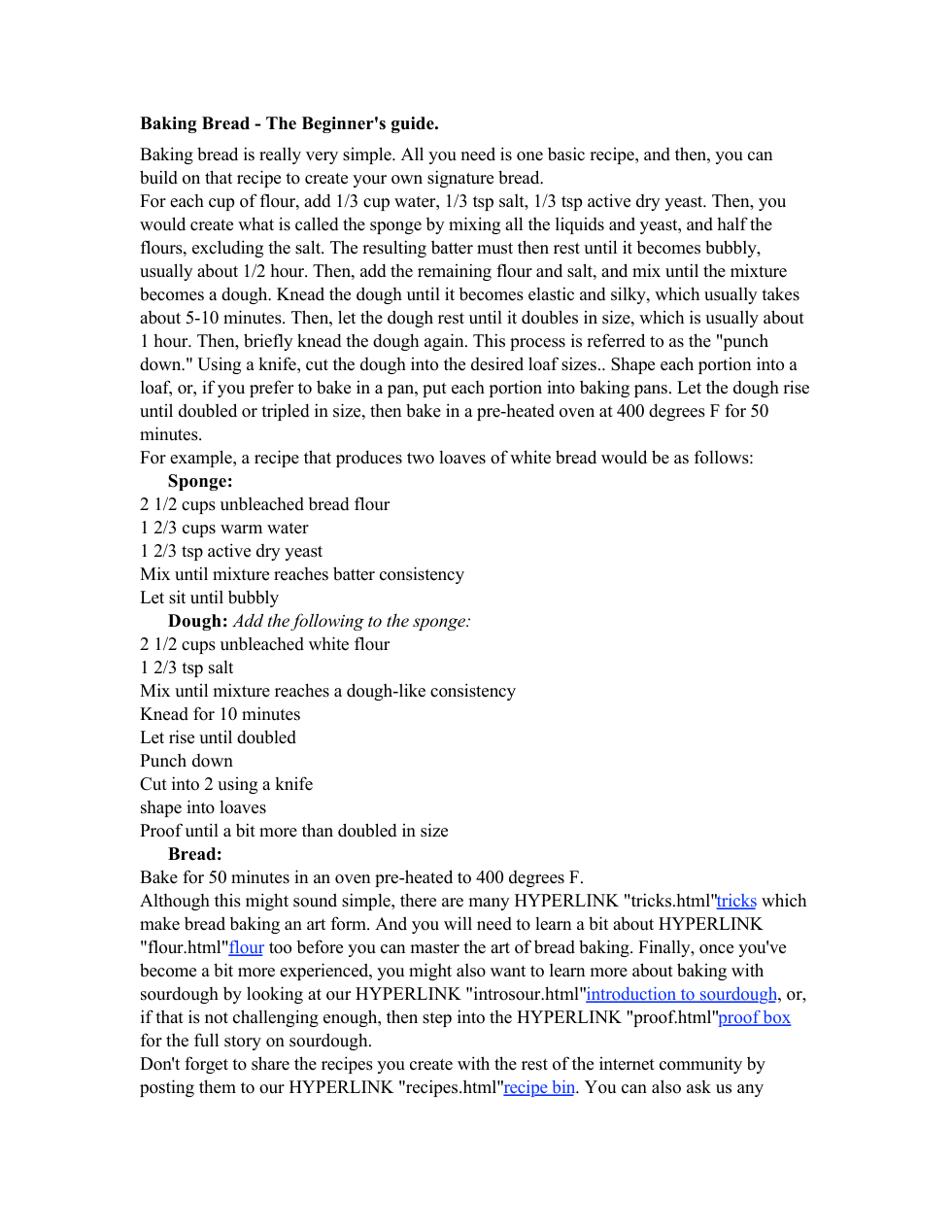 Baking Bread - The Beginner's Guide cover