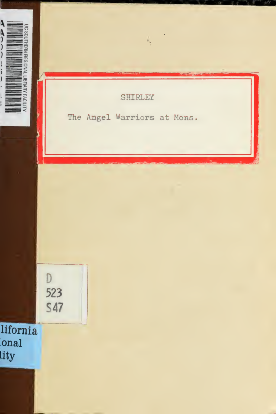 The angel warriors at Mons - R. Shirley 1915 cover