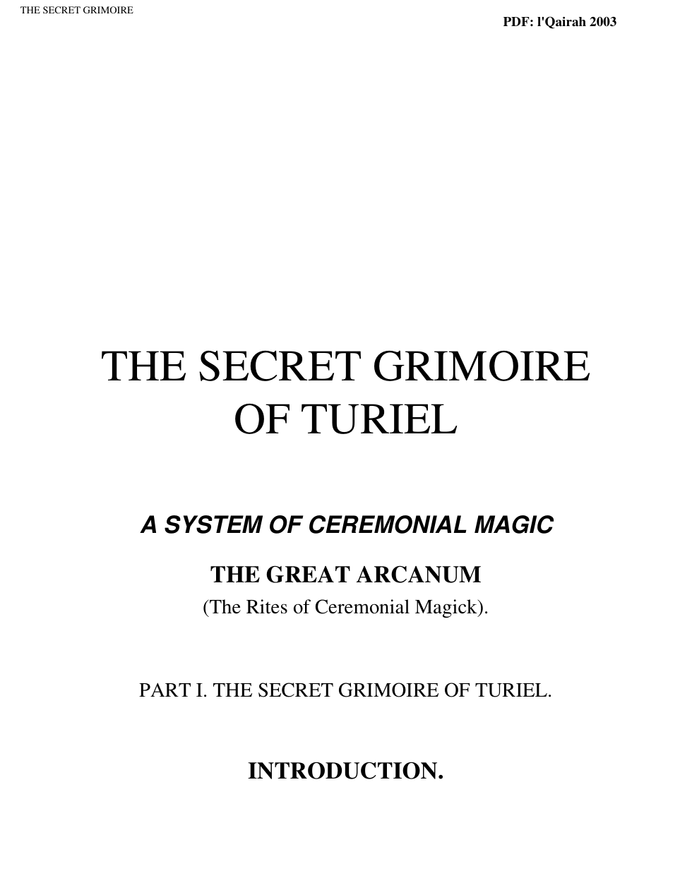 Grimoire Of Turiel cover
