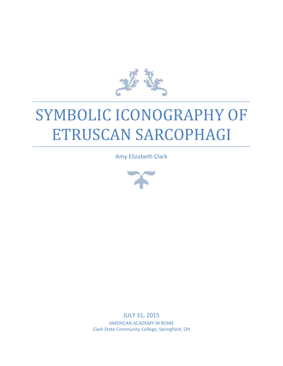 Symbolic Iconography of Etruscan Sarcoph cover