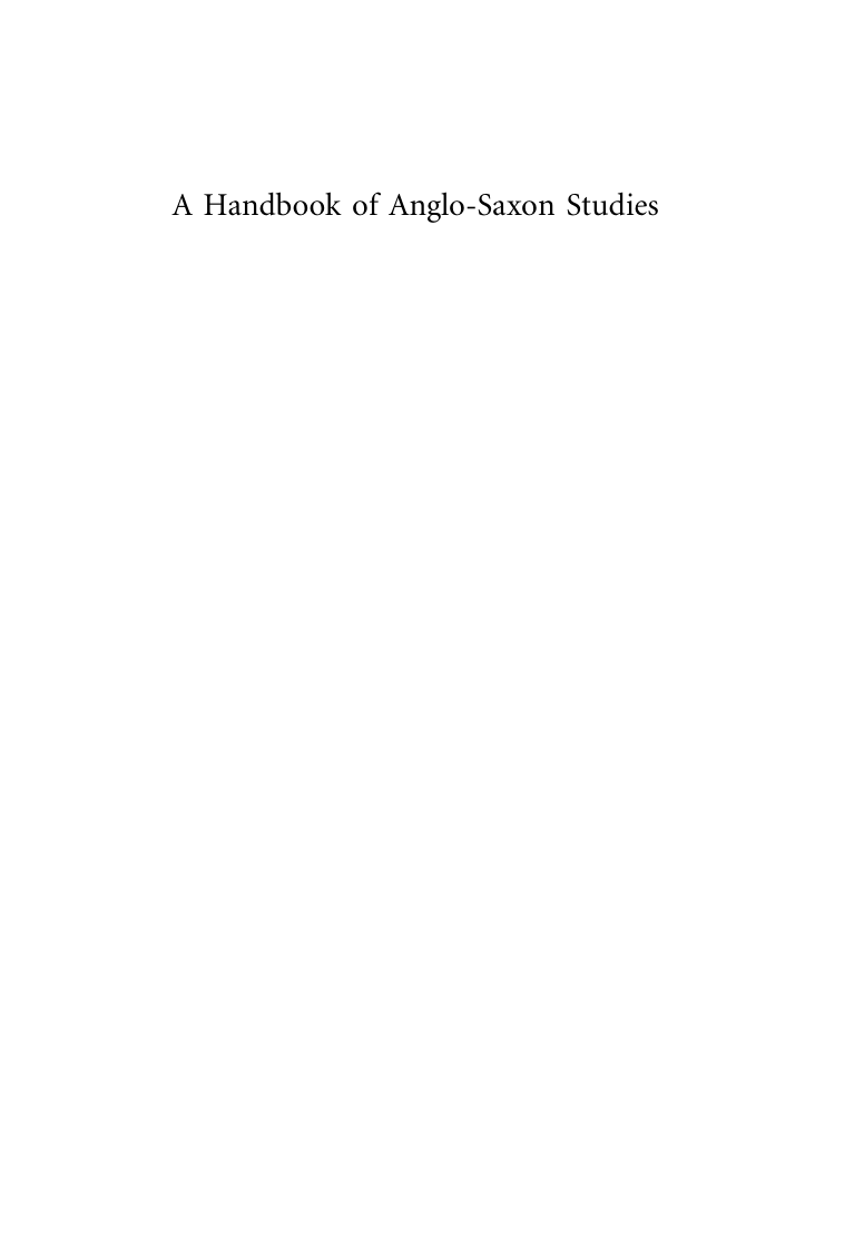 Jacqueline Stodnick, Renée Trilling - A Handbook of Anglo-Saxon Studies (Critical Theory Handbooks) cover