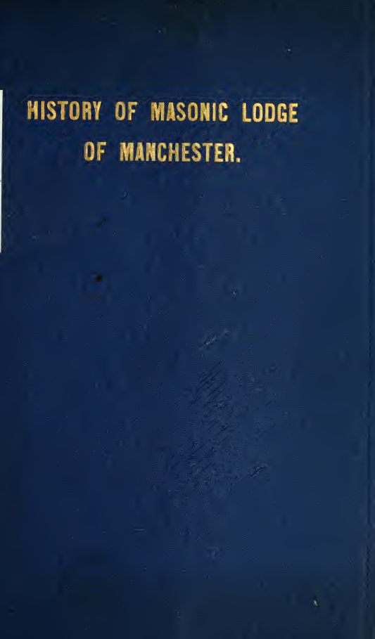Historical Sketch Of Manchester Lodge - B P Owen cover