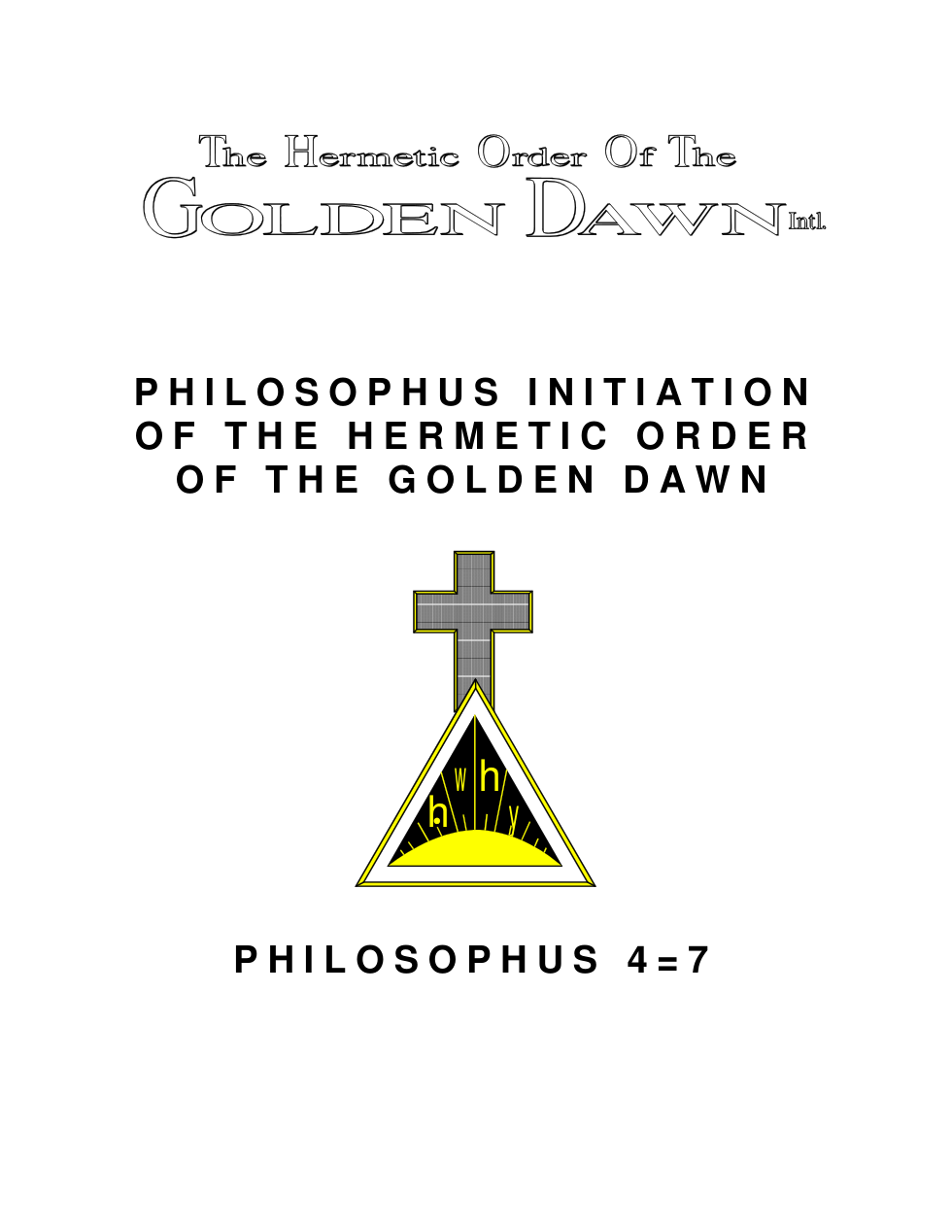 Hermetic Order Of The Golden Dawn - Philosophus cover